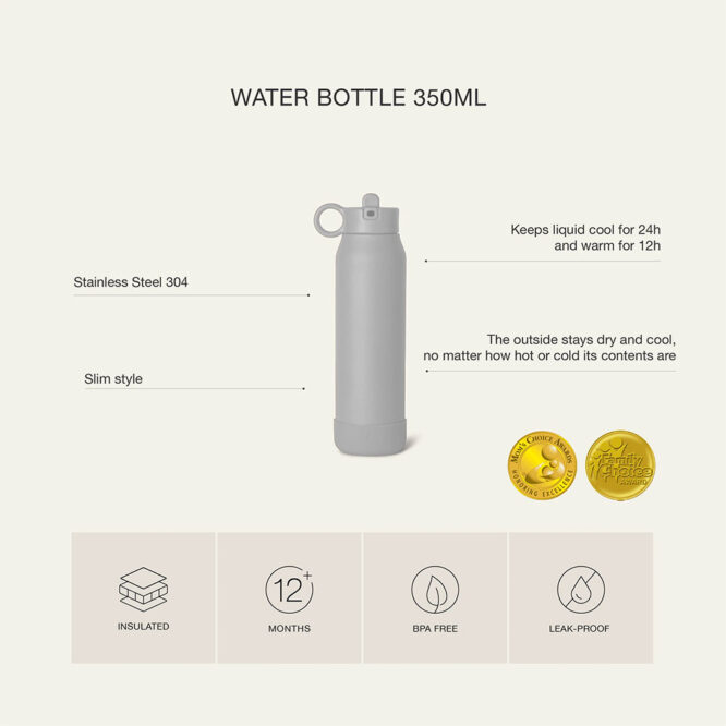Citron Stainless Steel Small Water Bottle 350ml Features