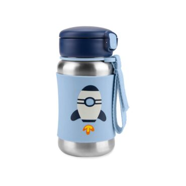 Skip Hop Spark Style Stainless Steel Straw Bottle 350ml (12m+) - Rocket