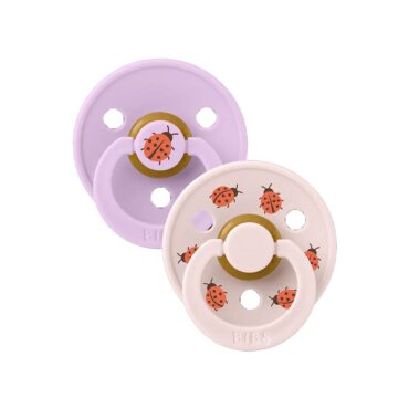 Bibs Colour Latex Pacifier Size 2 Ladybug/Violet Sky Mix - 2 Pcs