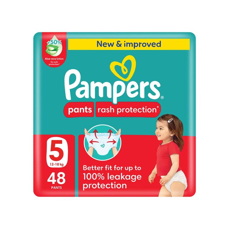 Pampers Rash Protection Size 5 (12-18kg) - 48 Pants Mega Pack