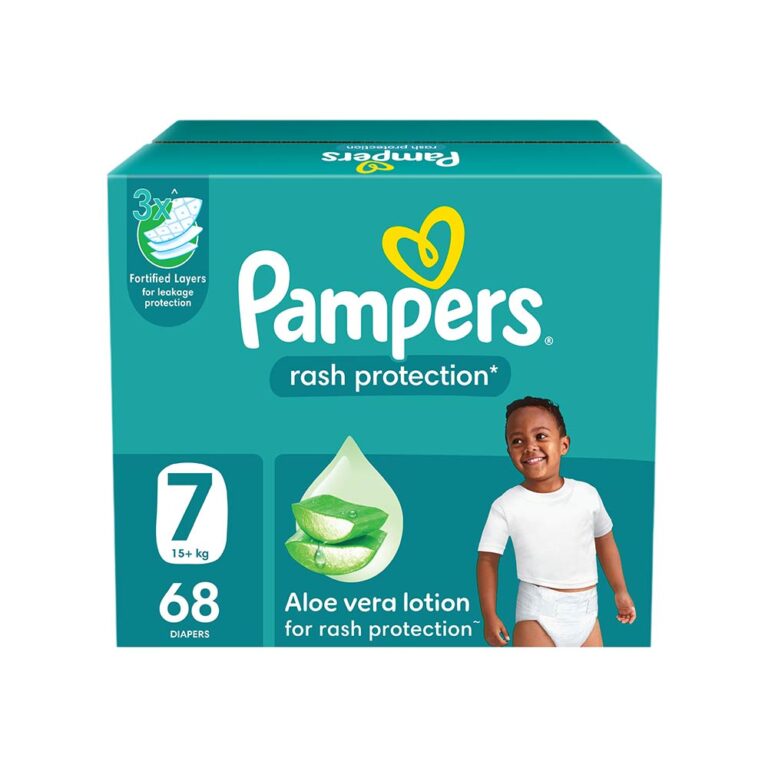 Pampers Rash Protection Size 7 (15+kg) - 68 Diapers Giant Saving Box