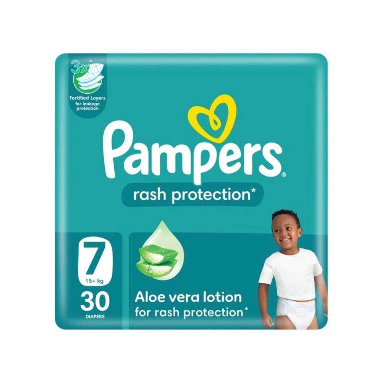 Pampers Rash Protection Size 7 (15+kg) - 30 Diapers Mega Pack