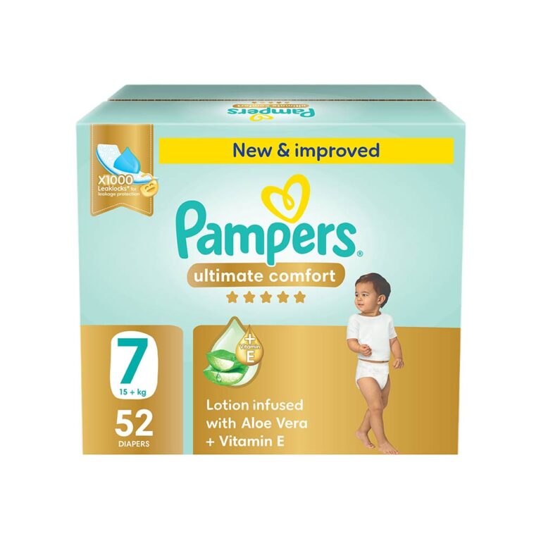 Pampers Ultimate Comfort Size 7 (15+kg) - 52 Diapers Giant Saving Box
