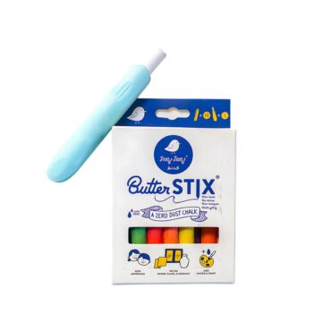 Jaq Jaq Bird Butterstix Chalk With Holders 12 Pcs - Multi-Color