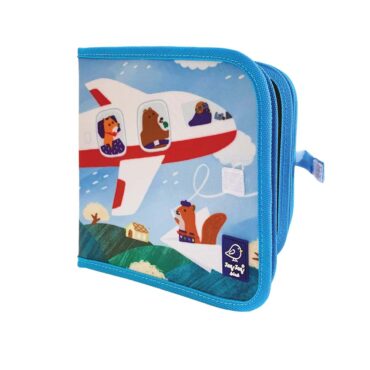 Jaq Jaq Bird Friends Erasable Book with 4 Butterstix Chalk - 8 Pages, Airplanes