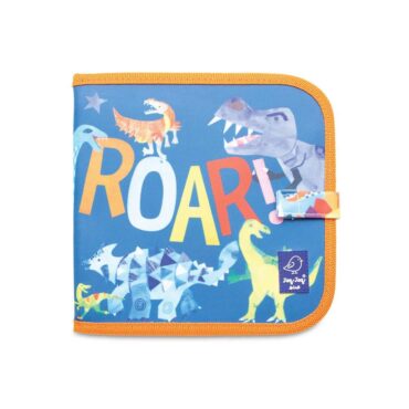 Jaq Jaq Bird Doodle It & Go Erasable Book with 4 Butterstix Chalk - 8 Pages, Dino