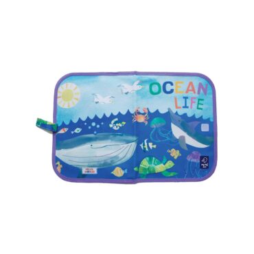 Jaq Jaq Bird Doodle It & Go Erasable Mat with 4 Butterstix Chalk - Ocean