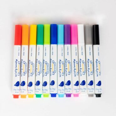 Jaq Jaq Bird Wishy Washy Mini Markers - 12 Colors