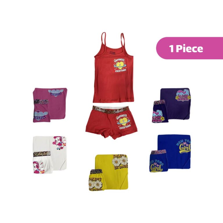 Cottonil Girls Hot Boxer Briefs & Top Set (Mix Color) - 1 Piece