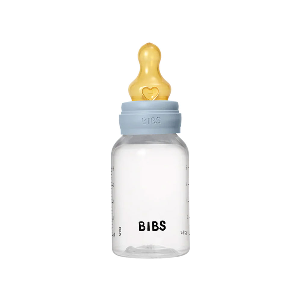 Bibs Baby Anti-Colic Plastic Bottle (0m+) Slow Flow 150ml - Baby Blue
