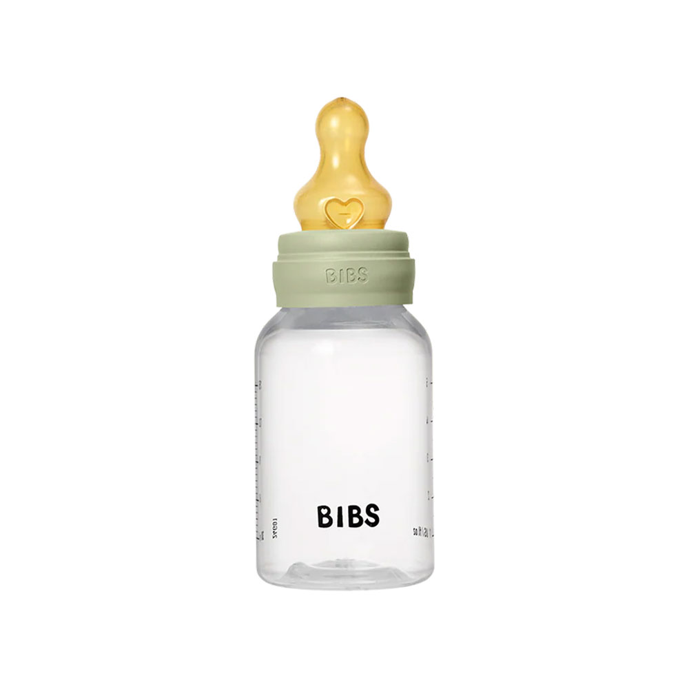 Bibs Baby Anti-Colic Plastic Bottle (0m+) Slow Flow 150ml - Sage