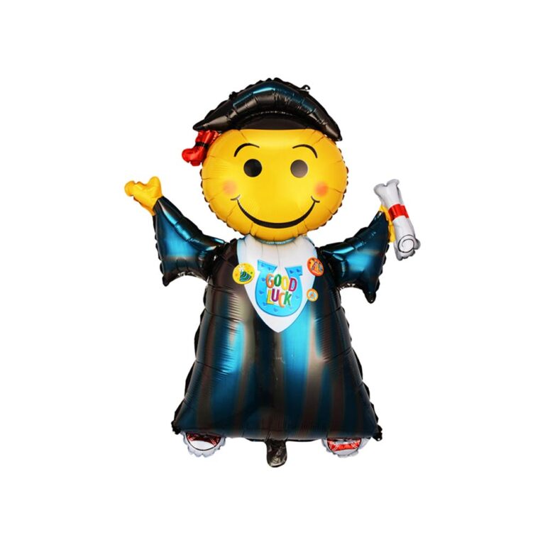 Inflatable Character Balloon - Graduation Emoji