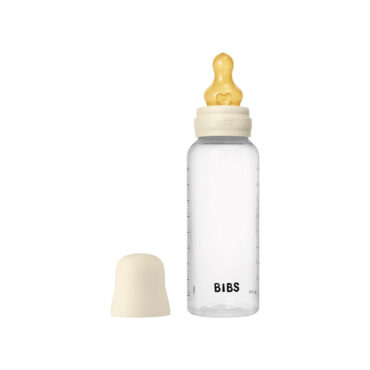 Bibs Baby Anti-Colic Plastic Bottle (2m+) Medium Flow 270ml - Ivory