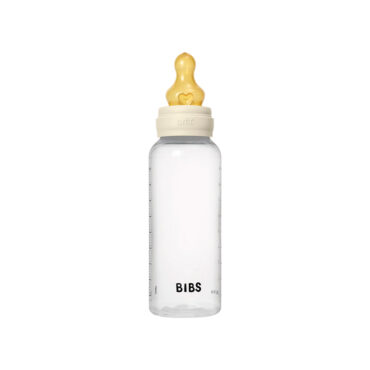Bibs Baby Anti-Colic Plastic Bottle (2m+) Medium Flow 270ml - Ivory