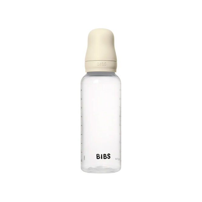 Bibs Baby Anti-Colic Plastic Bottle (2m+) Medium Flow 270ml - Ivory