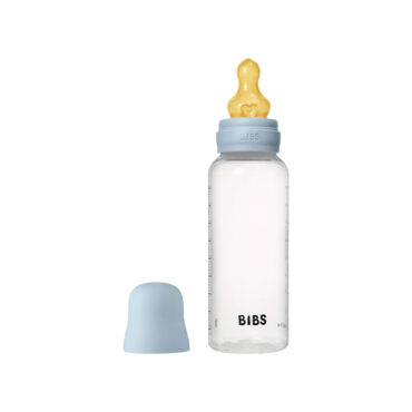 Bibs Baby Anti-Colic Plastic Bottle (2m+) Medium Flow 270ml - Baby Blue