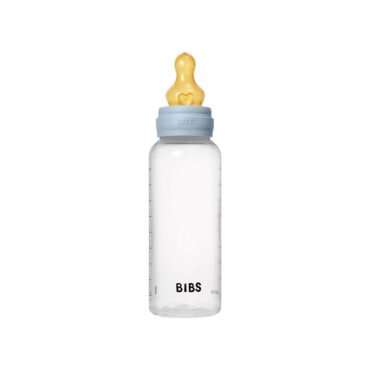 Bibs Baby Anti-Colic Plastic Bottle (2m+) Medium Flow 270ml - Baby Blue