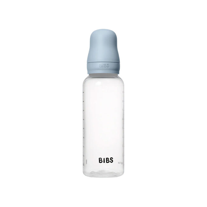 Bibs Baby Anti-Colic Plastic Bottle (2m+) Medium Flow 270ml - Baby Blue