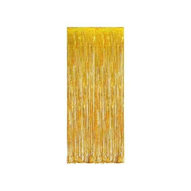 Foil Fringe Party Curtain - Yellow