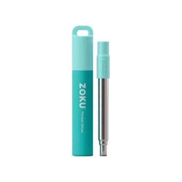 Zoku Two Tone Pocket Straw Set - Teal