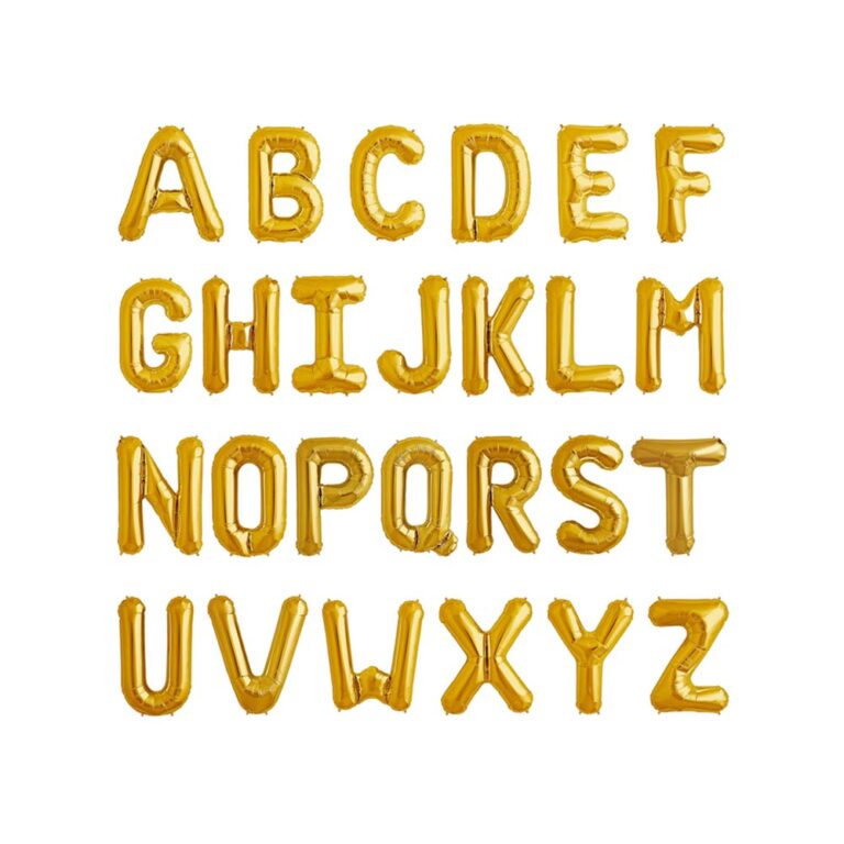 Golden Foil Balloon Alphabets