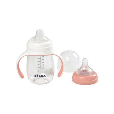 Beaba 2-in-1 Learning Bottle (4m+) 210ml - Pink