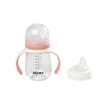 Beaba 2-in-1 Learning Bottle (4m+) 210ml - Pink