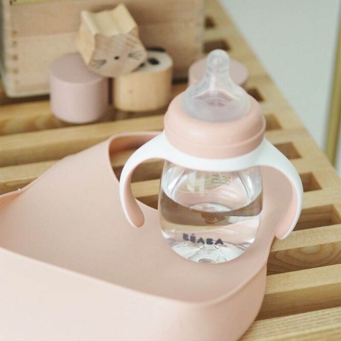 Beaba 2-in-1 Learning Bottle (4m+) 210ml - Pink