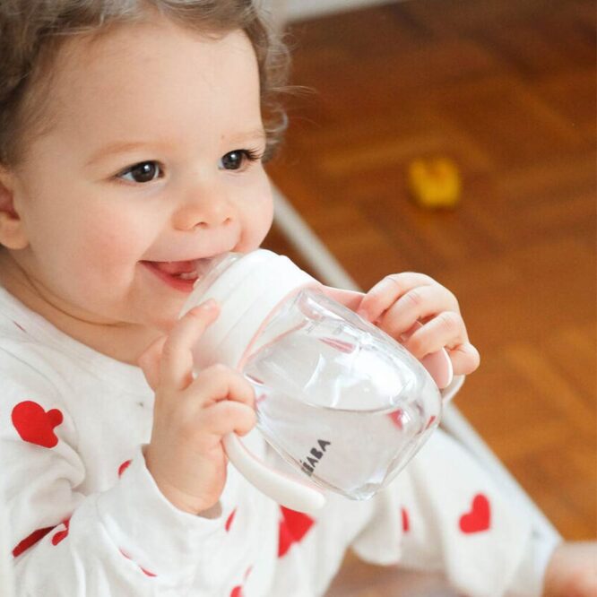 Beaba 2-in-1 Learning Bottle (4m+) 210ml - Pink