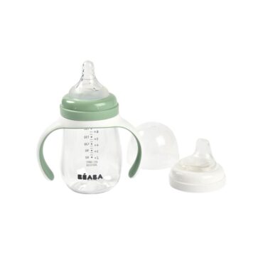 Beaba 2-in-1 Learning Bottle (4m+) 210ml - Sage