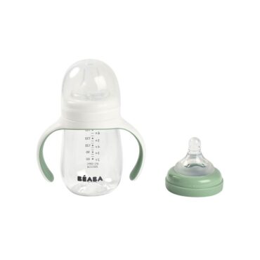 Beaba 2-in-1 Learning Bottle (4m+) 210ml - Sage