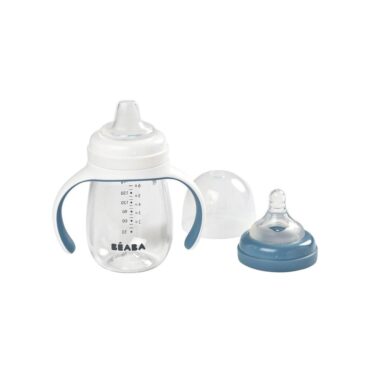 Beaba 2-in-1 Learning Bottle (4m+) 210ml - Blue