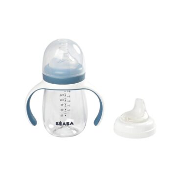 Beaba 2-in-1 Learning Bottle (4m+) 210ml - Blue