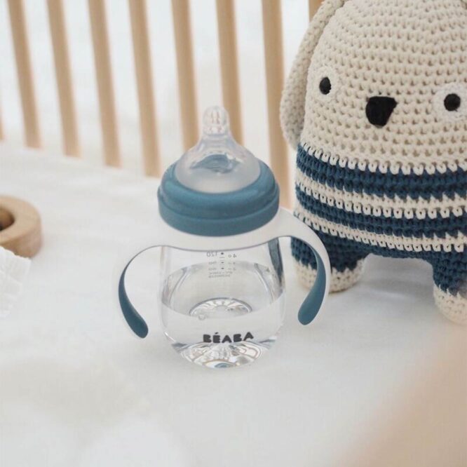 Beaba 2-in-1 Learning Bottle (4m+) 210ml - Blue