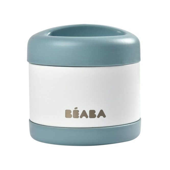 Beaba Thermo-Portion Insulated Jar 500ml - White/Blue