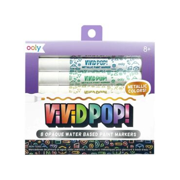 Ooly Vivid Pop Opaque Water Based Paint Markers Metallic - 8 Pcs
