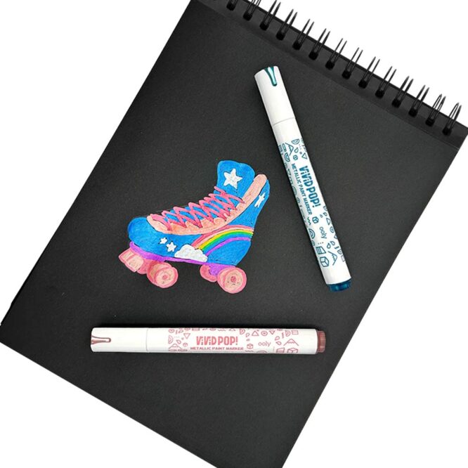 Ooly Vivid Pop Opaque Water Based Paint Markers Metallic - 8 Pcs - Image 4