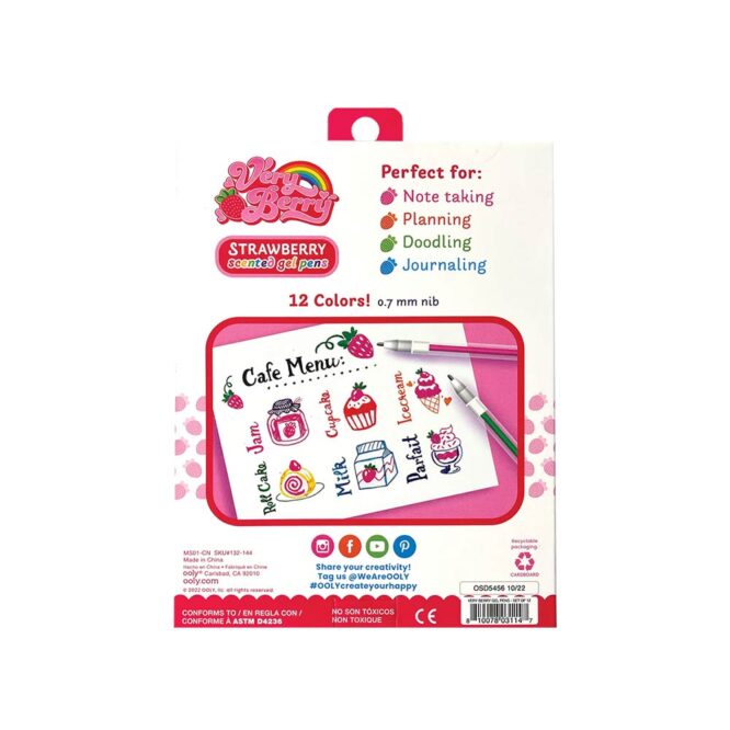 Ooly Very Berry Scented Gel Pens - 12 Pcs - Image 4