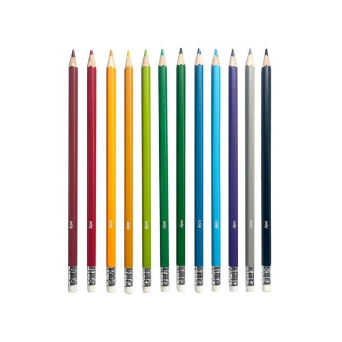 Ooly Un Mistake Ables Erasable Colored Pencils - 12 Pcs - Image 2