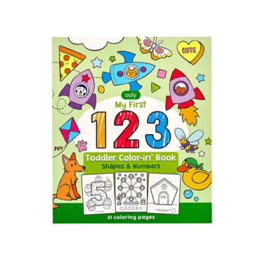 Ooly Toddler Color-In' Book - 123 Shapes & Numbers