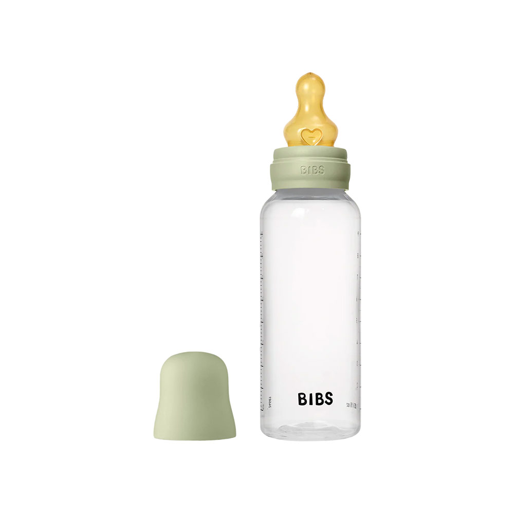 Bibs Baby Anti-Colic Plastic Bottle (2m+) Medium Flow 270ml - Sage