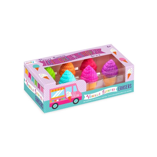 Ooly Petite Sweets Ice Cream Scented Erasers - 6 Pcs