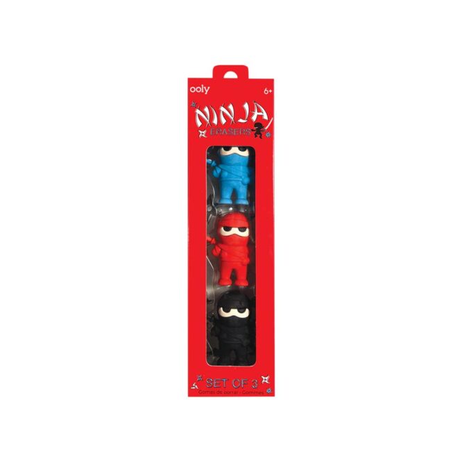 Ooly Ninja Erasers - 3 Pcs