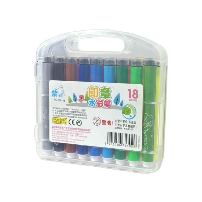 Washable Color Pens - 18 Colors