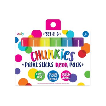 Ooly Chunkies Paint Sticks Neons - 6 Pcs