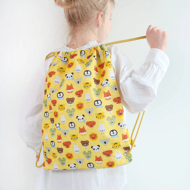 A Little Lovely Drawstring Bag - Animal Friends