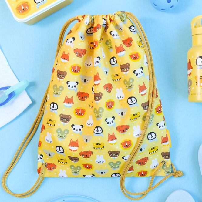 A Little Lovely Drawstring Bag - Animal Friends