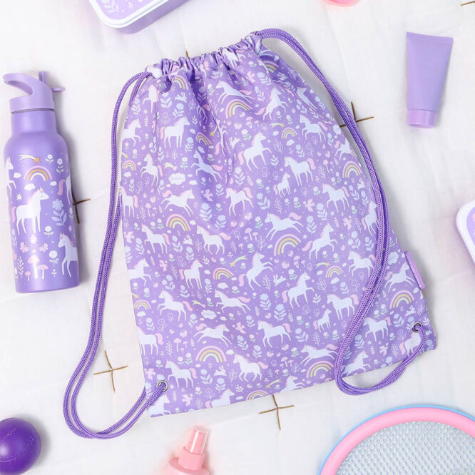 A Little Lovely Drawstring Bag - Unicorn Dreams