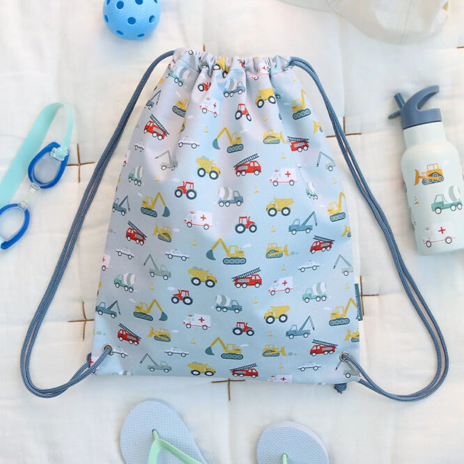 A Little Lovely Drawstring Bag - Vehicles