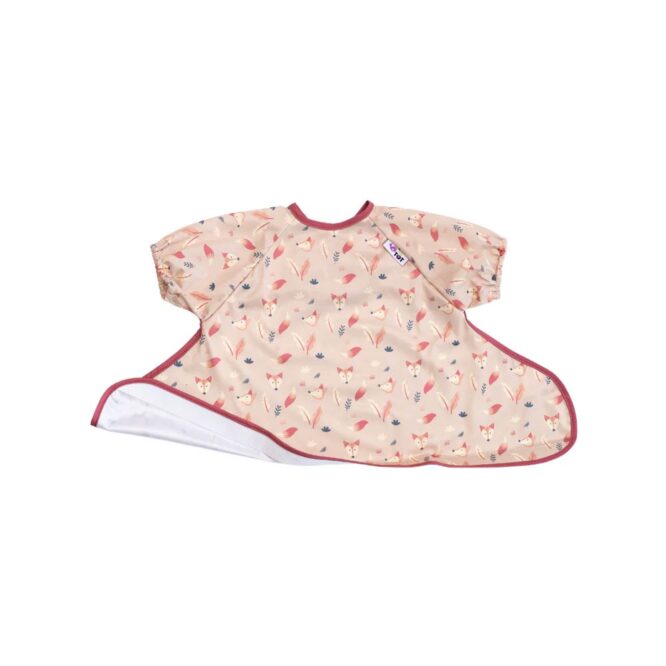 Tidy Tot Coverall Bib Short Sleeve (up to 2Yrs) - Foxes